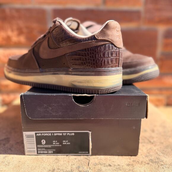 Nike Air Force 1 Supreme \'07 Plus – Baroque Brown / Faux Croc Max SPRM Chocolate